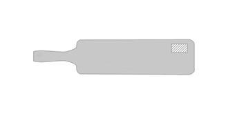 Planche à découper design large Diamant - Marquage tranche avant