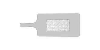 Planche à découper de taille moyenne Sani - Marquage Recto