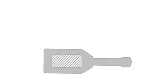 Étiquette de bagage écologique en feutre RPET Voay - Marquage Verso