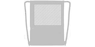 Sac à dos avec cordon, en maille filet 5L Orial - Marquage Recto