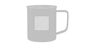 Mug en acier inoxydable design exquis Hutch - Marquage Recto