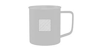 Mug en acier inoxydable design exquis Hutch - Marquage tranche arrière