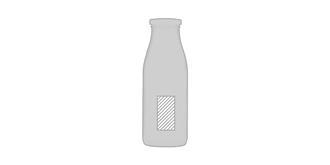 Gourde réutilisable en verre 500 ml Rakl - A l'avant