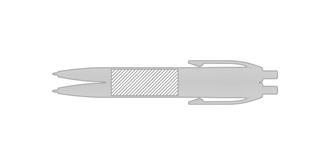 Stylo à bille écologique apparence classique Brain - A l'avant