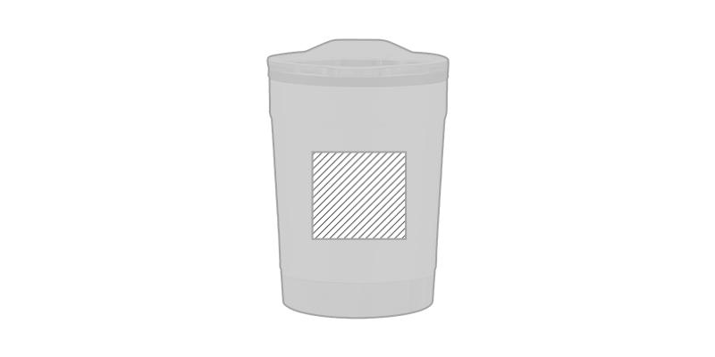 OBG.PUB - Thermos double paroi avec couvercle à pression Pow - Marquage Recto Thermos double paroi avec couvercle à pression Pow - Marquage Recto