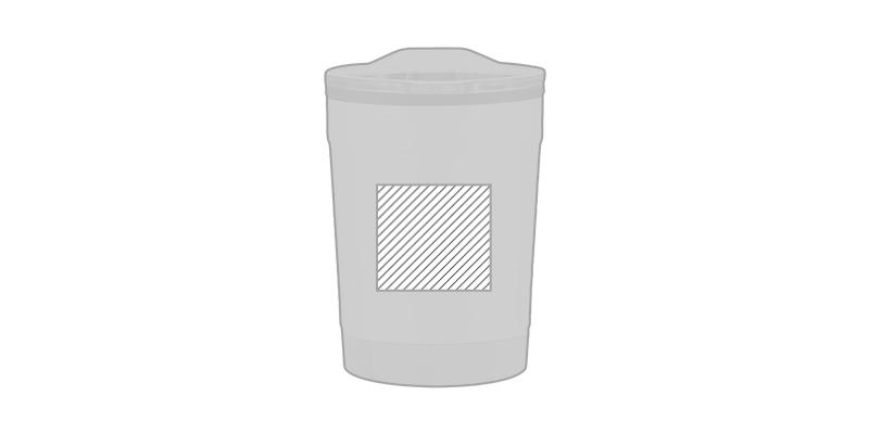 OBG.PUB - Thermos double paroi avec couvercle à pression Pow - Marquage Verso Thermos double paroi avec couvercle à pression Pow - Marquage Verso