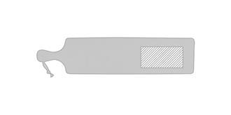 Plateau de service avec cordon en cuir Plez - Impression avant en haut