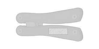 Pince polyvalente compacte en acier inoxydable Luo - Impression sur poignée