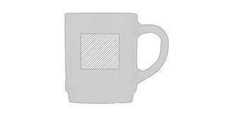 Tasse à thé empilable en verre solide 250 ml Rez - Marquage Recto