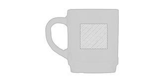 Tasse à thé empilable en verre solide 250 ml Rez - Marquage Verso