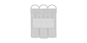 Bouteille à double paroi en verre borosilicaté Loo - Marquage autour