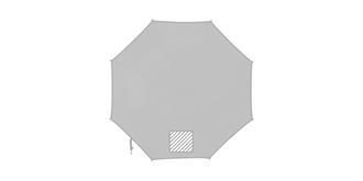 Parapluie en polyester pongé RPET 190T Ora - Impression 5ème pan du parapluie