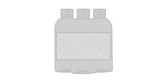 Bouteille transparente en RPET 500 ml Boutsa - Marquage autour