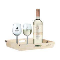 Coffret à vin avec plateau de service pliable Vike