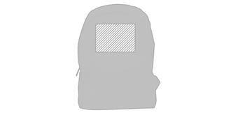 Sac à dos en plastique recyclé 9L Caldor - Marquage Recto