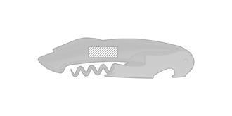 Ouvre-bouteille avec conception en acier Pilat - Marquage Recto