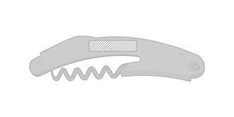 Ouvre-bouteille en acier inoxydable Pifon - Marquage Recto