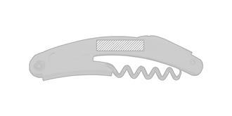 Ouvre-bouteille en acier inoxydable Pifon - Marquage Verso