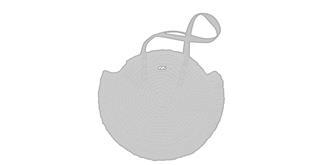 Sac écologique forme ronde en raphia Mandy - Marquage Recto