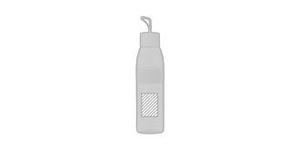 Bouteille d'eau en plastique transparent Cape - A l'avant