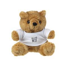 OBG PUB - Ours en peluche avec T-shirt blanc Pixy