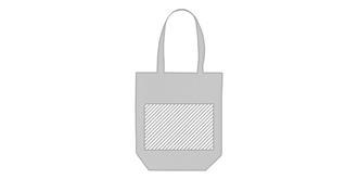 Sac en papier recyclé feutrine doux Biggy - Marquage Recto