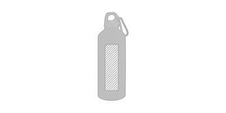 Bouteille en aluminium 550 ml avec mousqueton Coli - Marquage Recto