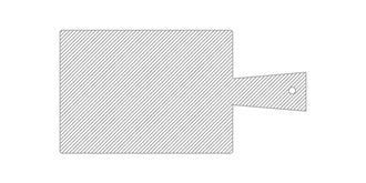 Planche en bambou large avec anse Freza - Marquage Recto