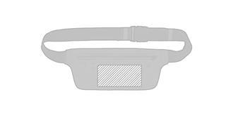 Sac banane élastique confortable et étanche Nento - A l'avant