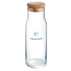 OBG PUB - Élégante carafe 1L en verre avec bouchon Alga