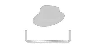 Chapeau de paille blanc ou vert naturel Tura - Marquage autour