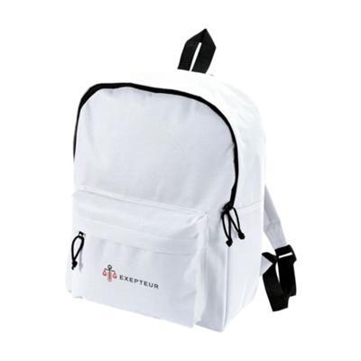 Sac à dos en polyester 600D avec grande poche Army Blanc