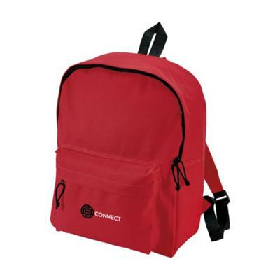 Sac à dos en polyester 600D avec grande poche Army Rouge