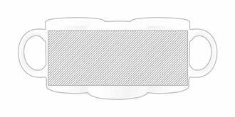 Mug en céramique de grande qualité 350 ml Holy - Marquage autour