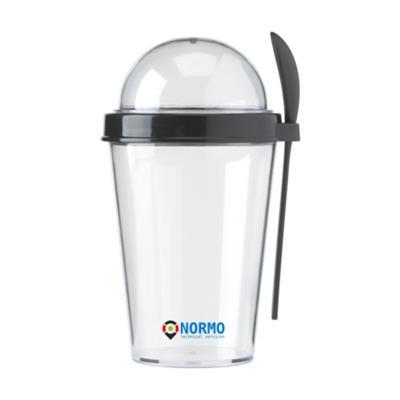 Goblet à yaourt en plastique transparent Pitch Noir