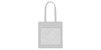 Sac pratique en papier stratifié Curiel - Marquage Recto