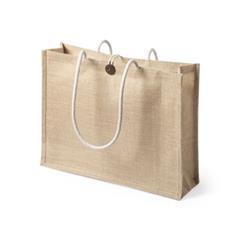 OBG PUB - Sac en jute laminé avec bouton de fermeture Triex