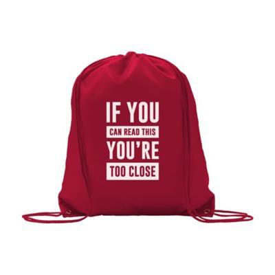 Sac à dos avec cordons de serrage unicolor Kolse Rouge