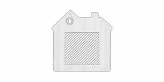 Planche à découper en bambou forme maison Rumat - Marquage Recto