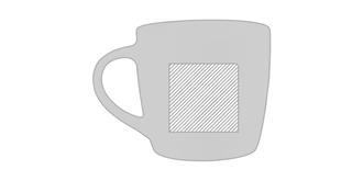 Mug de qualité en céramique avec grande anse Tse - Marquage Recto