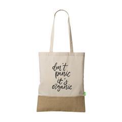 OBG PUB - Sac shopping en coton et toile de jute Combi