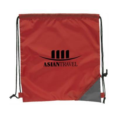 OBG.PUB - Sac à dos à cordon pliable en polyester Mema Rouge Sac à dos à cordon pliable en polyester Mema Rouge