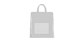 Sac à dos recyclé avec cordon de serrage 6L Sepeb - Marquage Recto