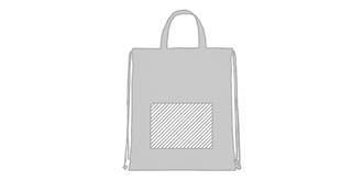 Sac à dos recyclé avec cordon de serrage 6L Sepeb - Marquage Verso