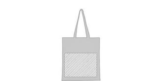 Sac shopping pliable en coton/polyester Saky - Marquage Verso