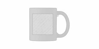 Mug en céramique 300 ml design mat Dublin - Impression Droite