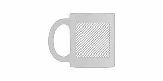 Mug en céramique 300 ml design mat Dublin - Impression Gauche