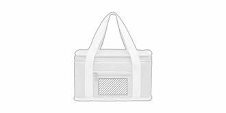 Sac isotherme pour 6 canettes en toile lavée Kami - Impression Poche