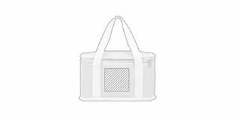 Sac isotherme pour 6 canettes en toile lavée Kami - Marquage Verso