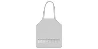 Sac filet à provision pliable en coton écru Trobax - Marquage Recto